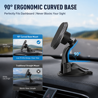 Support magnétique universel pour téléphone de voiture, fixation par ventouse sur tableau de bord, rotatif à 360°, multi-angle, multifonction, plastique + métal, auto