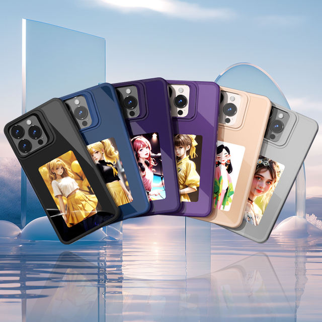 AI Phone case Lined with Flannel NFC Enabled E Ink Phone case Screen DIY Wallpaper Cell Phone Case for iPhone 13 14 15 Pro Max