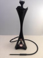 Chicha en acrylique brillante et colorée, kit de chicha moderne à forme incurvée pour bar lounge, vente en gros