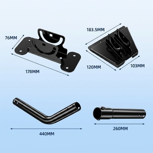 Support mural et de toit robuste en acier au carbone Starlink Gen 3 V4 pour antenne d'extension 180 °    Kit de fixation réglable - Product Image 2