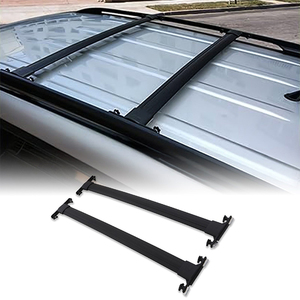 Barra transversal negra Barra transversal Riel de techo Barras de aluminio Portaequipajes para <span class=keywords><strong>TOYOTA</strong></span> <span class=keywords><strong>RAV4</strong></span> 2009-2013 con riel de techo - Product Image 2
