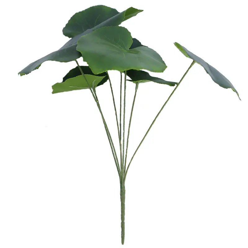 Planta artificial com sete lotus, folhas para casamento, decoração de casa, planta verde em vasos