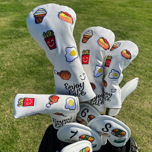 Customized OEM PU Leather Golf Head Cover Logo Embroidery Golf Club Head Covers for Driver/3 Wood/Hybrid - Product Image 4