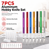Hot Selling Diy Art Craft Hobby Zes-Blade Exacto Cutter Messenset Aanpasbare Aluminium Gravure Oem Beschikbaar