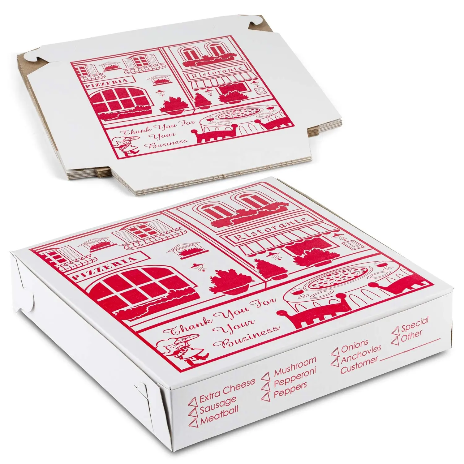 安いピザボックス30カスタム食品グレードマレーシアピザボックス卸売ファーストフードカートンピザボックス
