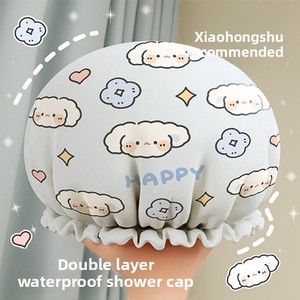 Bonnet de douche jetable doux et imperméable pour femme, double couche épaisse, résistant à l'humidité et aux vapeurs d'huile, pour usage domestique - Product Image 2