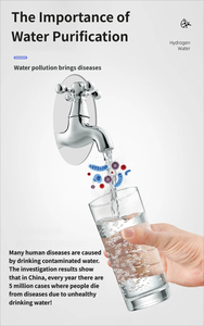 Bouteille Générateur d'Eau Riche en Hydrogène Portable Haute Concentration en PPB Rechargeable USB en Plastique pour Maison, Extérieur et Voyage (eau froide) - Product Image 4