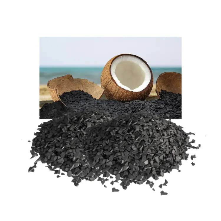 Трабако 2024 активированный уголь из скорлупы кокосового ореха с высоким содержанием Йода с низким содержанием золы для различных применений Vilas Iso Halal