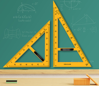 Outil de géométrie 5 jeux d'outils de dessin clairs Rapporteur de mathématiques Échelle triangulaire Règle Math Classe Enseignement Ensemble de mesure