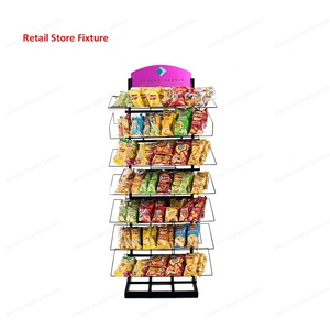 Tùy chỉnh có thể gập lại khoai tây chiên hiển thị đứng kim loại snack Rack hiển thị cho các cửa hàng - Product Image 3