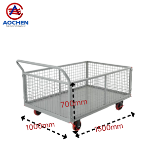 AOCHEN Chariot utilitaire en treillis métallique robuste avec roues pour l'entrepôt et le commerce électronique - Product Image 5