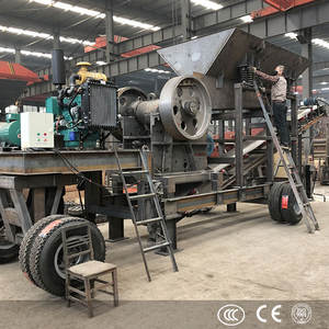 Concasseur à mâchoires mobile portable diesel PE250x400 pour l'extraction minière, idéal pour le granit, le basalte et le marbre, à faible consommation d'énergie - Product Image 1