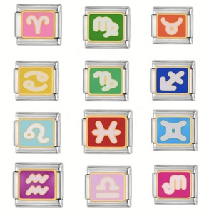 Pulseras de dijes de moda italianas DIY de acero inoxidable 304 con empalme elástico y chapado en oro, pulseras de dijes italianas soldadas - Product Image 1