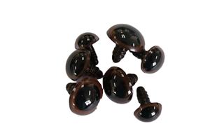 Occhi giocattolo di peluche colori iniezione occhi di cristallo marrone di sicurezza in plastica - Product Image 6