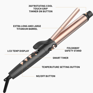 <span class=keywords><strong>Fer</strong></span> à friser intelligent Kang Road Titanium Barrel <span class=keywords><strong>32</strong></span> <span class=keywords><strong>MM</strong></span> avec minuterie et écran LCD portable - Product Image 5