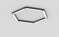 Luz lineal LED IP20 para techos de centros comerciales Producto de alta calidad Aluminio negro/blanco Garantía de 3 años