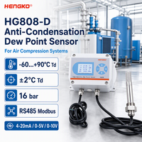 HG808-D Capteur de point de rosée anti-condensation, transmetteur RS485 4-20mA 0-5V 0-10V -60 à 90 ℃ Td ±2 ℃ Td pour la compression d'air