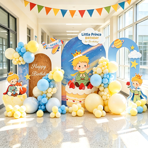 Ensemble de toile de fond personnalisée moderne pour anniversaire avec ballons en carton KT, support et impression numérique pour la première fête d'anniversaire des enfants - Product Image 3