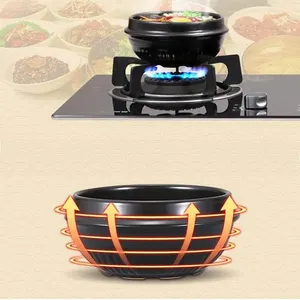 Cuenco Dolsot de cerámica ecológico Premium coreano Bibimbap, cazuela de fideos de arroz, bandeja de tazón de sopa de <span class=keywords><strong>algas</strong></span> para juegos de utensilios de cocina comerciales - Product Image 5