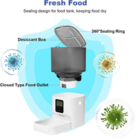 Distributeur automatique de nourriture pour chats et chiens en plastique avec enregistreur vocal, 8 repas quotidiens programmables, distributeur de nourriture sèche, design arrondi scellé, utilisation en intérieur
