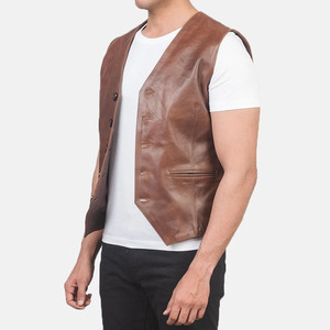 Nuevo Chaleco de Cuero Teñido Liso y Transpirable, Hecho en Pakistán, Cómodo y Ligero - Product Image 3