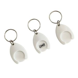 Custom Euro Coin Trolley <b>Keychains</b>-<b>Personalized</b> ABS Cross Style Shopping Cart Token Holder Digital Printing Portable Promotions - Product Image 1