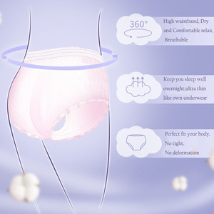 Mujeres que usan pañales panty para damas ropa interior femenina Tipo desechable servilletas sanitarias pantalones dama con Período de almohadilla menstrual - Product Image 5