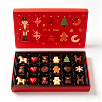 Boîte cadeau de Noël rouge premium, emballage rigide en carton personnalisé avec logo pour bijoux, chocolats et autres cadeaux