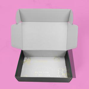 Boîtes d'expédition écologiques pour produits de beauté avec logo personnalisé, cœur rouge, papier gaufré rose, fournisseur d'emballages pour soins personnels, personnalisé - Product Image 3