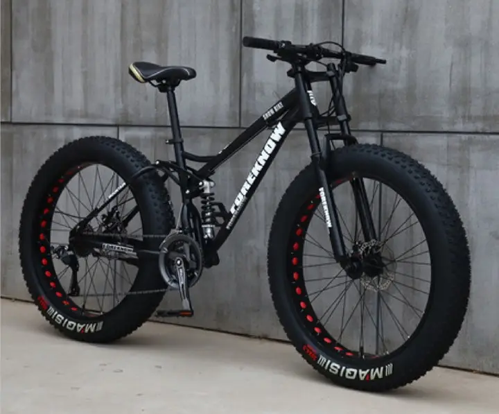 Yüksek kaliteli yağ bisiklet 26er çin karbon çelik çerçeve 4.0 bisiklet/yağ bisiklet 26 inç/kırmızı 29 "kar yağ bisiklet çift disk fren