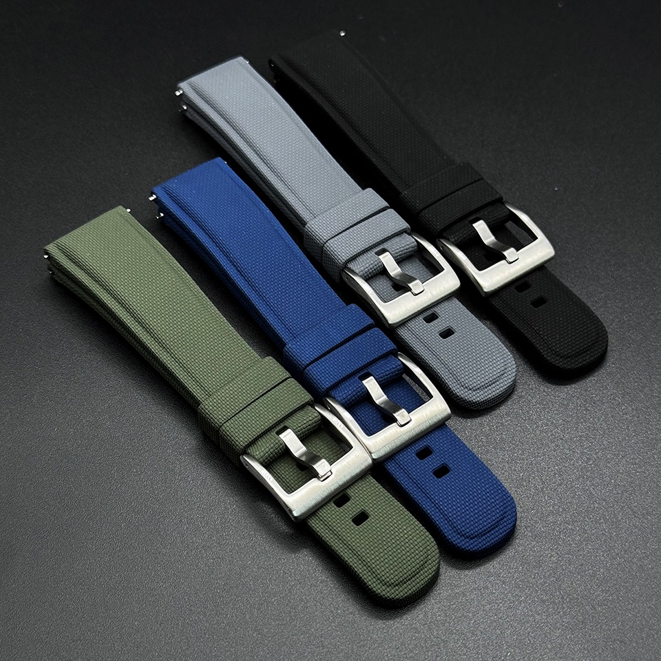 20mm 21mm 22mm Fluorine Rubber Watch Band Durable Waterproof FKM Strap for Men Colorful Replacement Watchband Sport Watch Strap