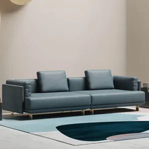 Sofa vila mewah Italia sofa hotel lobi ruang tamu modular empuk suite sofa Set furnitur termurah kulit xxl