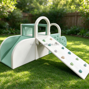 Structure de jeu souple 3-en-1 avec <span class=keywords><strong>piscine</strong></span> à balles, équipement de terrain de jeu intérieur avec rampe d'escalade et toboggan pour café de jeux, centre commercial, garderie, fête - Product Image 2