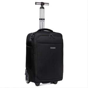 Sac à dos à roulettes géométrique grande capacité 19 pouces en tissu Oxford, double bandoulière, pour l'école et les voyages d'affaires - Product Image 5