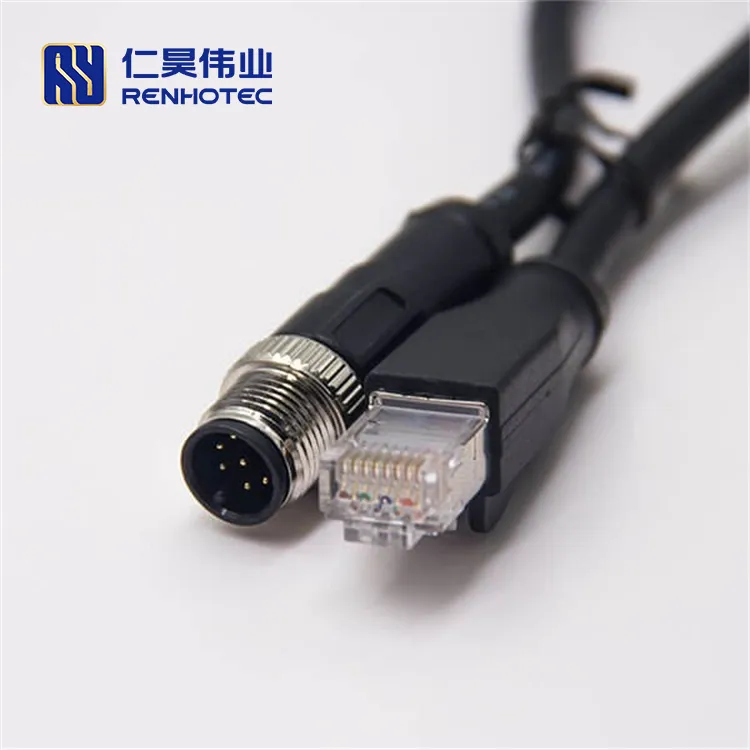 OEM M12 Usb To Cable Male Waterproof Connector Camera Pin Micro Mini Ip67 Wire Rs485 Rs232 2 5 8 4pin 5p 12pin 17pin A Code
