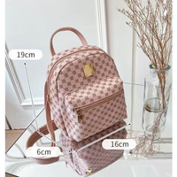 Sac à dos mini tendance pour femme, en PU, imperméable, avec fermeture éclair, idéal pour l'école, mignon, élégant, petit sac de voyage, sac à main