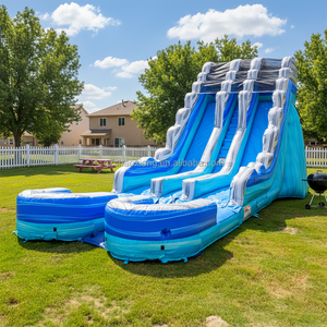 Tobogán Inflable Comercial Grande para Exteriores, Tobogán Acuático Doble con Piscina para Niños y Adultos, Tobogán Acuático Inflable con Soplador - Product Image 3