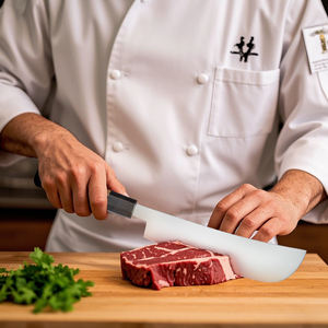 أداة مطبخ احترافية مقاومة للصدأ ومتينة بمقبض خشبي مضاد للانزلاق للاستخدام التجاري والمنزلي مصنوعة من المعدن - Product Image 6