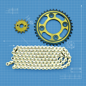 Kit Catena di Trasmissione SFR ad Alta Resistenza 420/428 per Moto, Set Pignone e Catena per WEB <span class=keywords><strong>110</strong></span>/<span class=keywords><strong>Honda</strong></span> CBF150 - Product Image 6