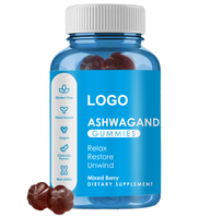 Gummies à l'extrait d'ashwagandha de haute qualité halal pour adultes, bonbons à l'ashwagandha naturels, antioxydant, santé cardiaque