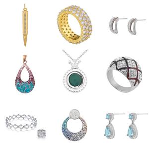 Ensemble de bijoux en argent sterling 925 plaqué or véritable, design personnalisé, collier en diamant moissanite, fabricants pour femmes et hommes - Product Image 6