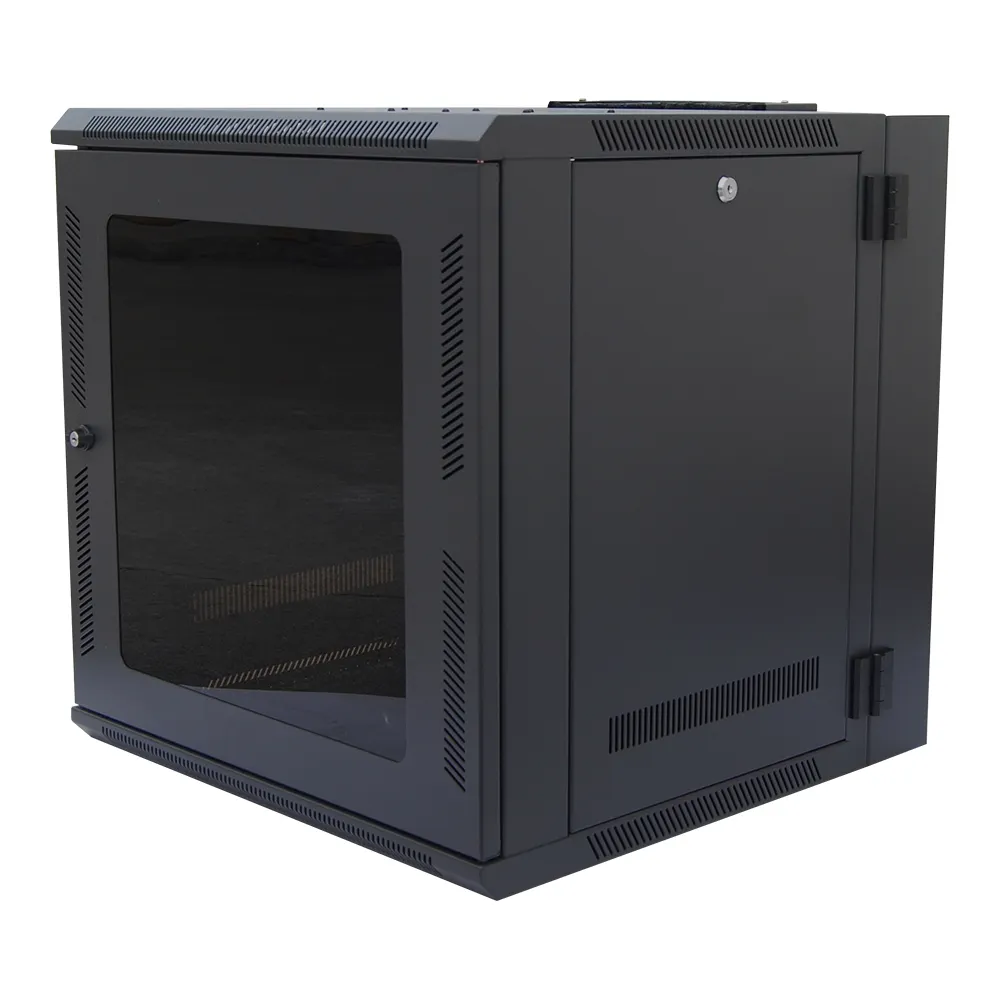 2020 Hot sale wall mounted 6U 9U 12u 15u 18u network cabinet data server rack with glass door
