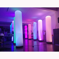Colonne de ballons gonflables décorative pour fêtes en PVC et tissu Oxford, avec tube LED hermétique, alimentation par prise, durable et étanche