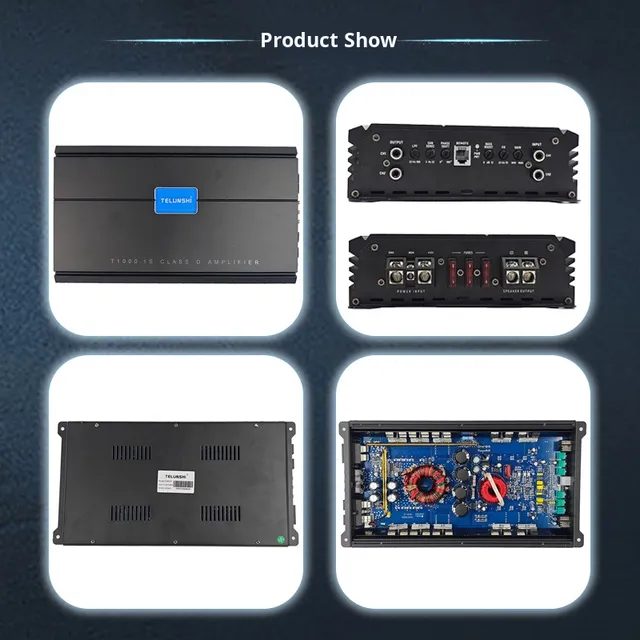 High-Power Single-Channel Class D Car Amplifier Audio Processing Power Upgrade for Car Audio Modification