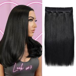 Extensions de cheveux à clips sans couture, cheveux vierges brésiliens Remy, balayage blond naturel, bouclés crépus, 100% cheveux humains, sans nœuds/sans - Product Image 2