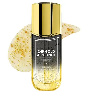 24K Gold Retinol Face Serum Shrinks Pores Anti-Aging Remove Spot Retinol Essence Skin Care Beauty Products Gold Facial Serum