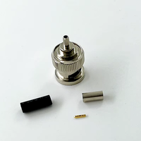 Connecteur coaxial mâle étanche 50 ohms DC-4 GHz RF à sertir BNC pour câble RG316