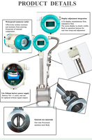 Medidor de Flujo de Gas Natural con Brida, Medidor de Flujo de Vapor Digital con Diafragma, Medidor de Flujo de Vórtice de Gas Ipg, Compensación de Líquido, Medidor de Flujo de Aire Comprimido 4-20ma