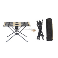 Table pliante légère en alliage d'aluminium, portable, pour le camping en plein air, les pique-niques, les barbecues, avec double porte-gobelets