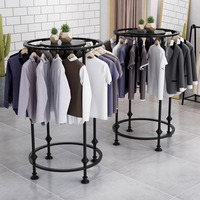 Porte-vêtements circulaire de luxe doré – Cintre doré pour salon et chambre à coucher – Économisez de l'espace – Porte-vêtements en métal et fer